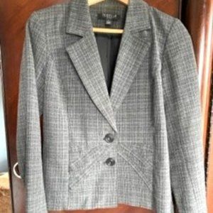 Tribella by Tribal Gray Plaid Blazer, Size 4